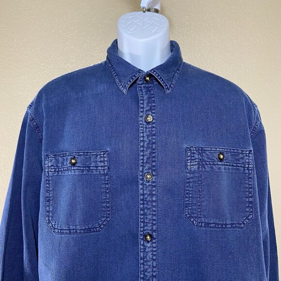 St John’s Bay Men’s Navy Long Sleeve Size XL - Picture 3 of 8